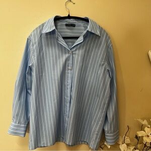 Blue and White Button Down Shirt